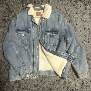 Jean furry jacket